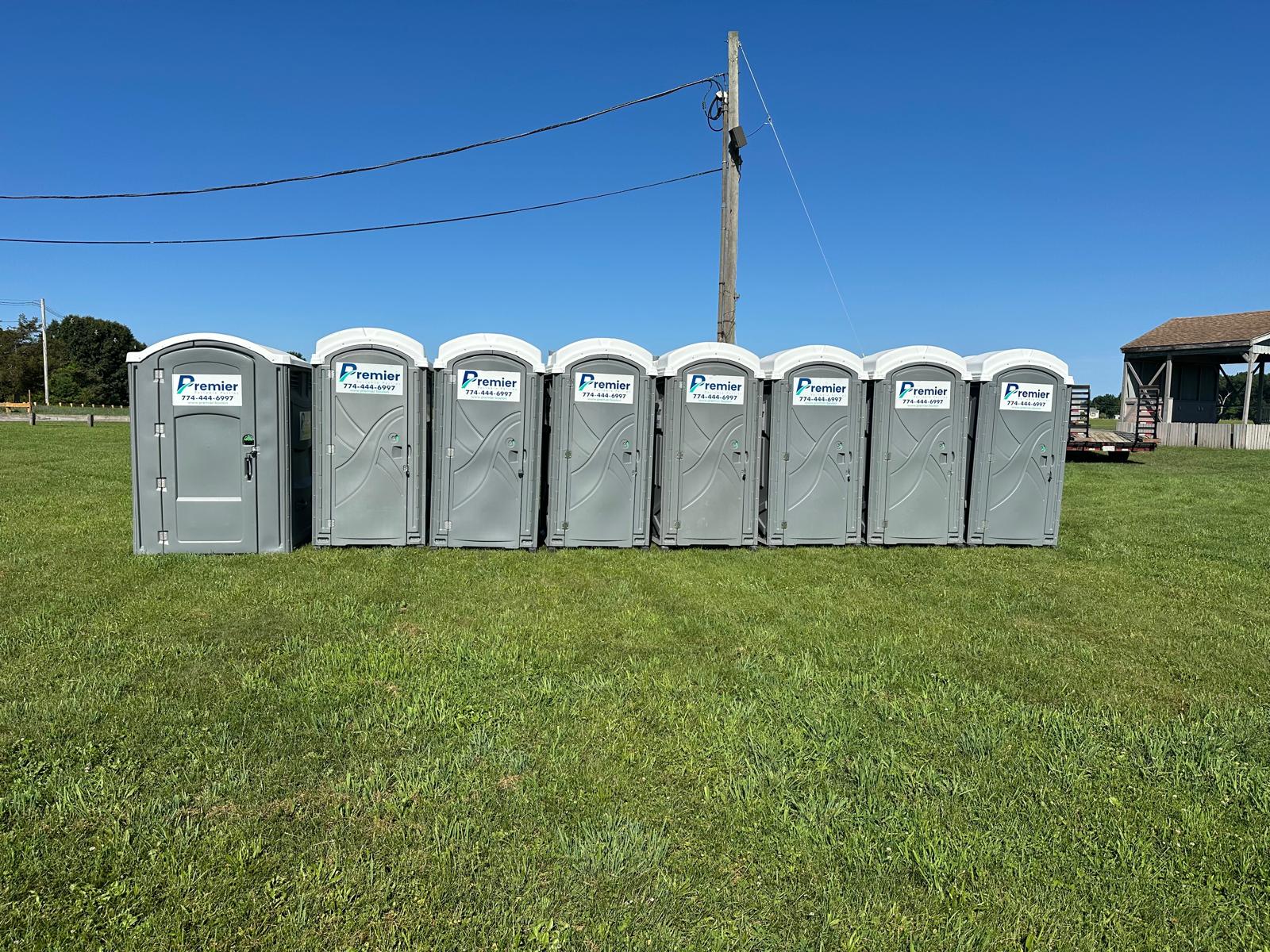 Premier portable toilets ready for dependable service near Brockton Massachusetts