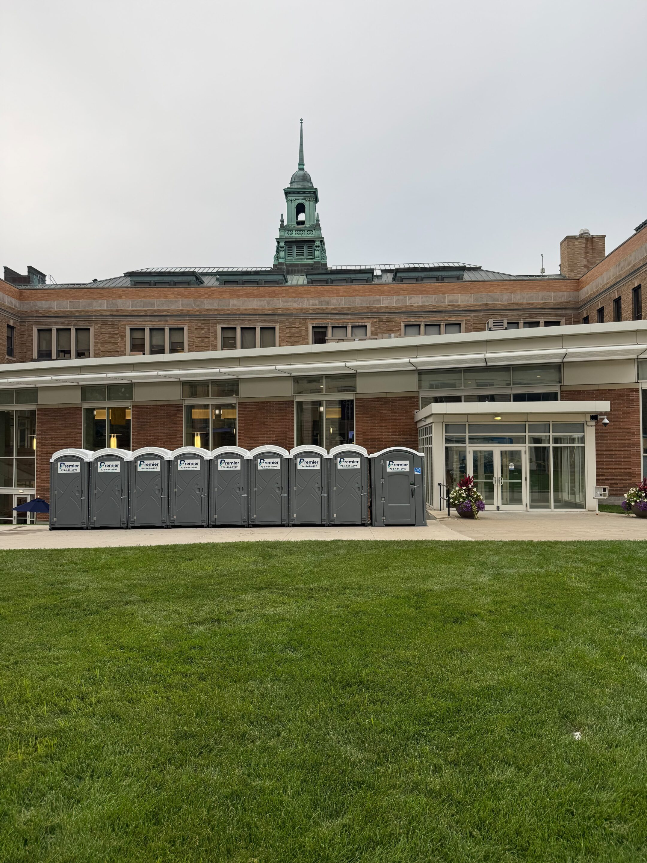 Premier portable toilets and ADA restroom serving a Boston venue